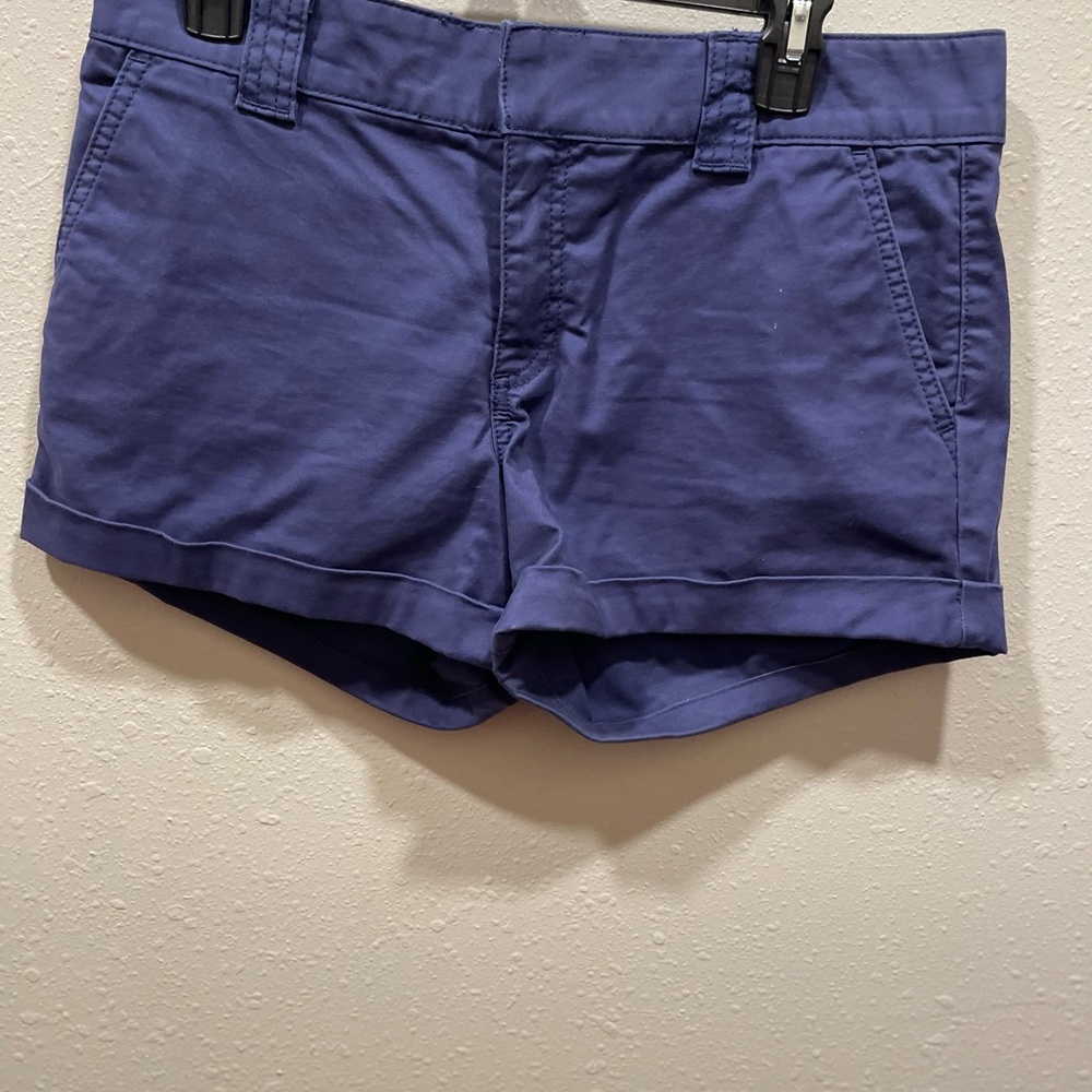 Tory Burch Navy Flat Front Women's Shorts